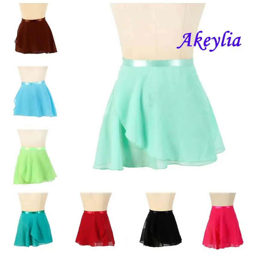 Chiffon ribbon Dance mint green Wrap Scarf Girl Professional Leotard Classical Ballet Skirt seafoam for women practice skirt