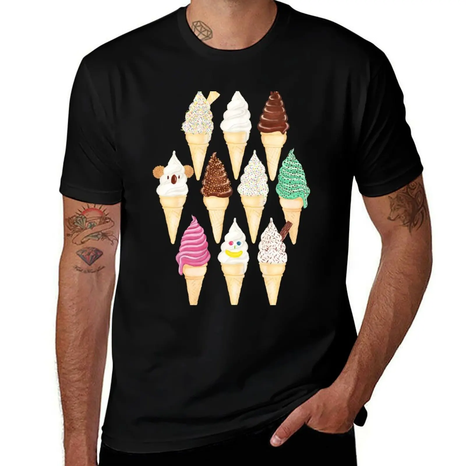 Soft Serve Sundays Vanilla T-Shirt Stretch Fabric Comfort T-Shirt