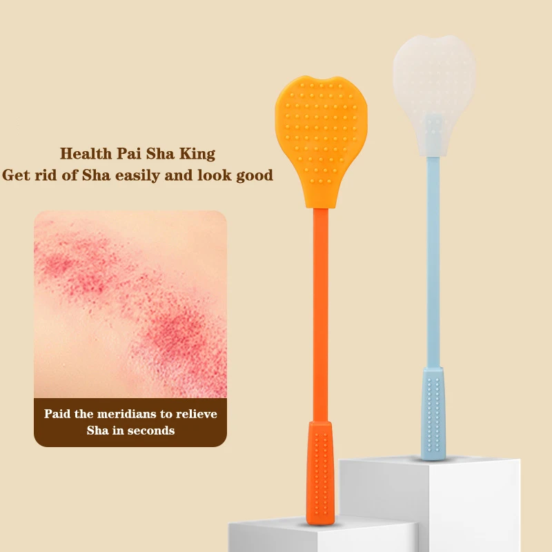 1Pcs Extended Handle Handheld Percussion Back Hammer Massager Meridian Beat Silicone Shot Massager For Full Body Improve
