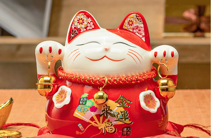 Hucha de gato de la suerte, regalo de Año Nuevo