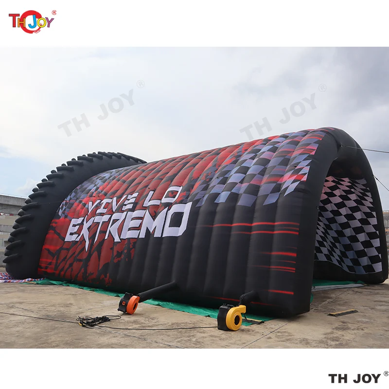تخصيص 10 مللي خيمة نفق قابلة للنفخ مع قوس الإطارات نفخ سباق السيارات مدخل نفق للمناسبات بيع الحفلات