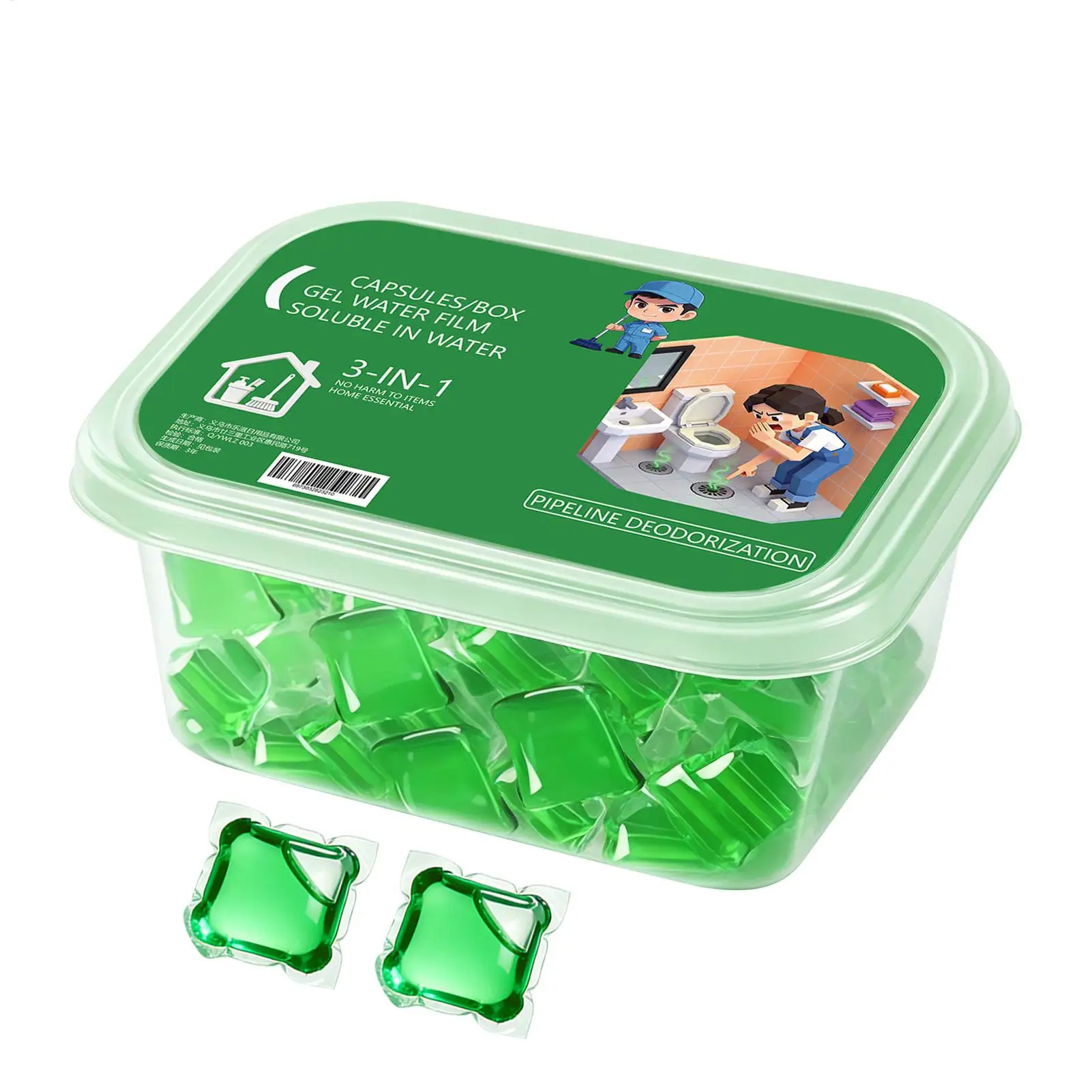 Odor Eliminator Beads Dissolvable Fast Acting Smell Remover Bathroom Odor Control Beads for Home Bathroom Kitchen Washbasin