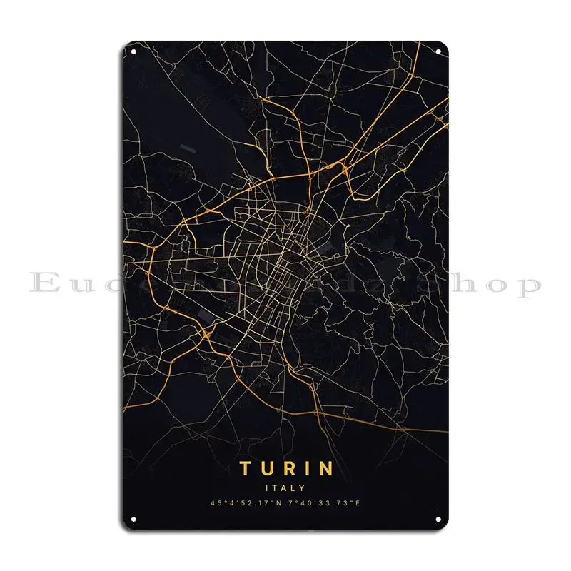 Turin Italy Metal Sign Painting Iron Create Customize Wall Decor Tin Sign Poster