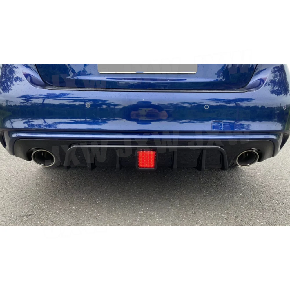 

Глянцевый черный диффузор заднего бампера из ABS-пластика со светодиодами для Infiniti Q50 18-21, спойлер, декоративная накладка для авто