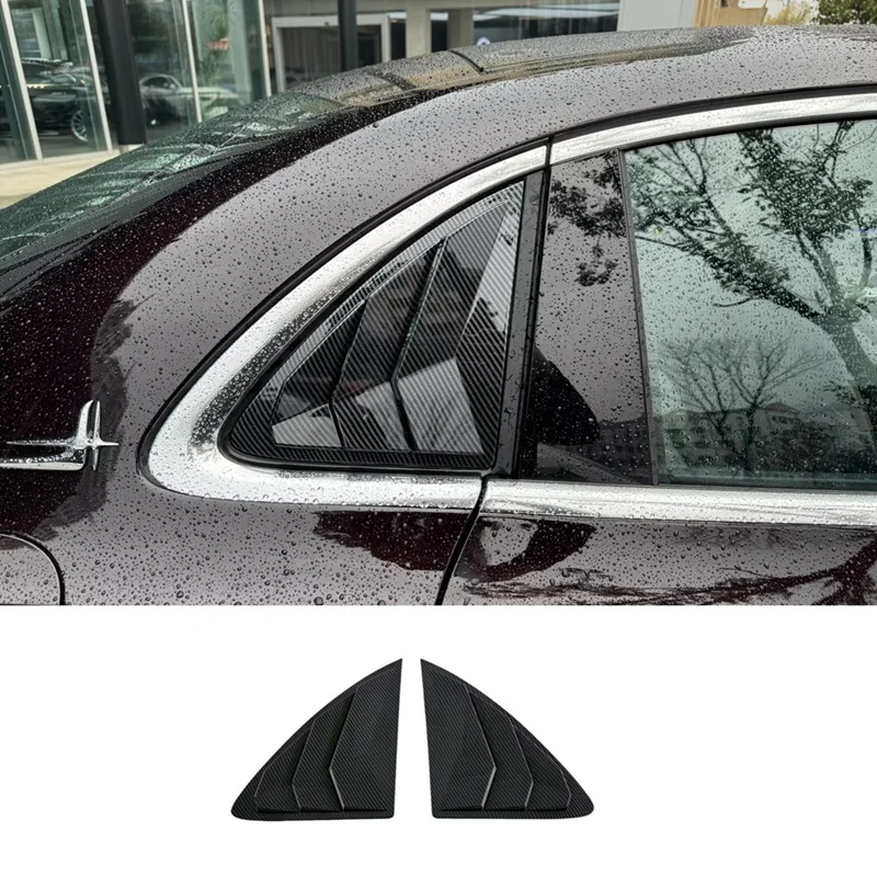 Rear Side Window Louvers For Mercedes Benz E Class W214 2024 Accesories Air Vent Scoop Louvers Trim ABS Carbon Fiber