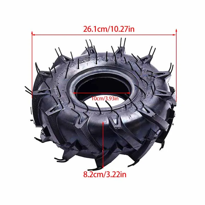 High quality ATV 3.50/3.00-4 Inch Tire Inner Tube Accessories Tiller for Trolley Lawn Garden Tractor Rotary Tiller Scooter Moped