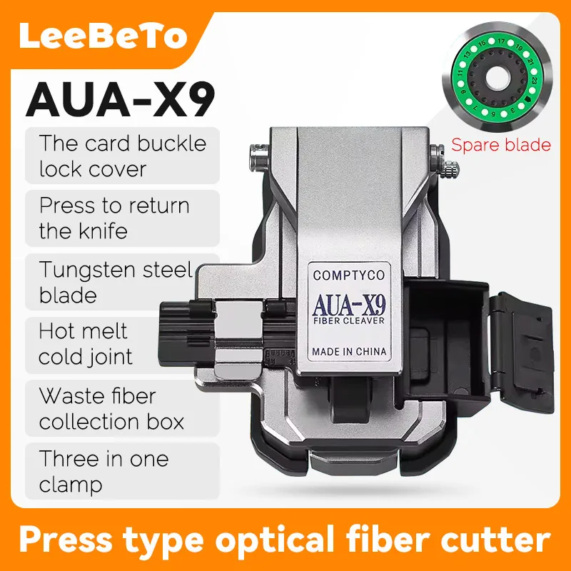 

COMPTYCO AUA-X9 FTTH Высокоточный инструмент для скалывания оптического волокна холодного соединения/горячим расплавом 24, режущий инструмент с поверхностным лезвием