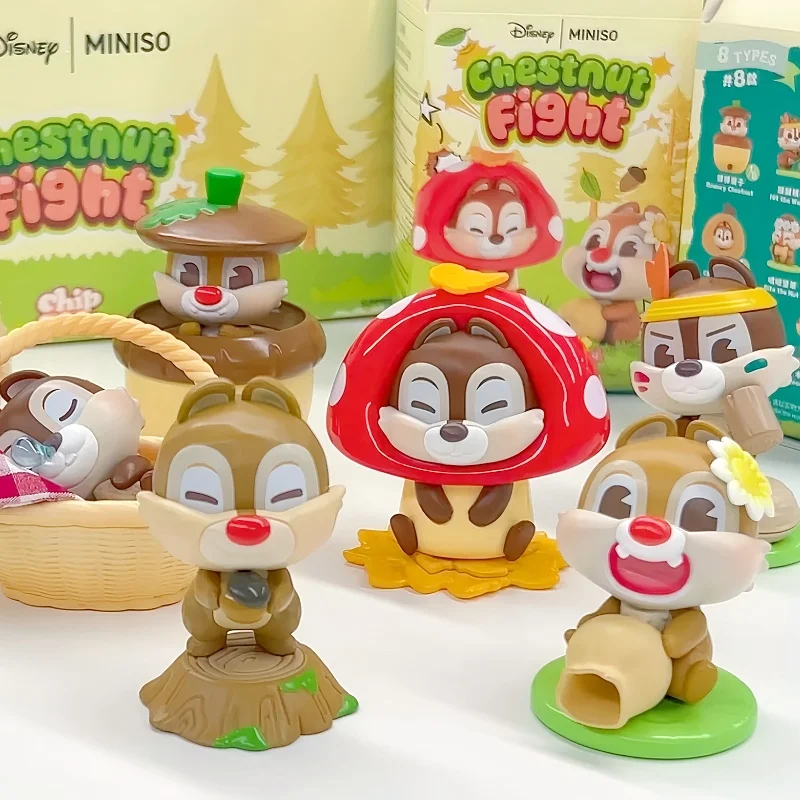 

New Chip And Dale Chestnut Fight Series Blind Box Anime Figure Guess Box Cute Children Toys Model Collectible Models Decor Toys