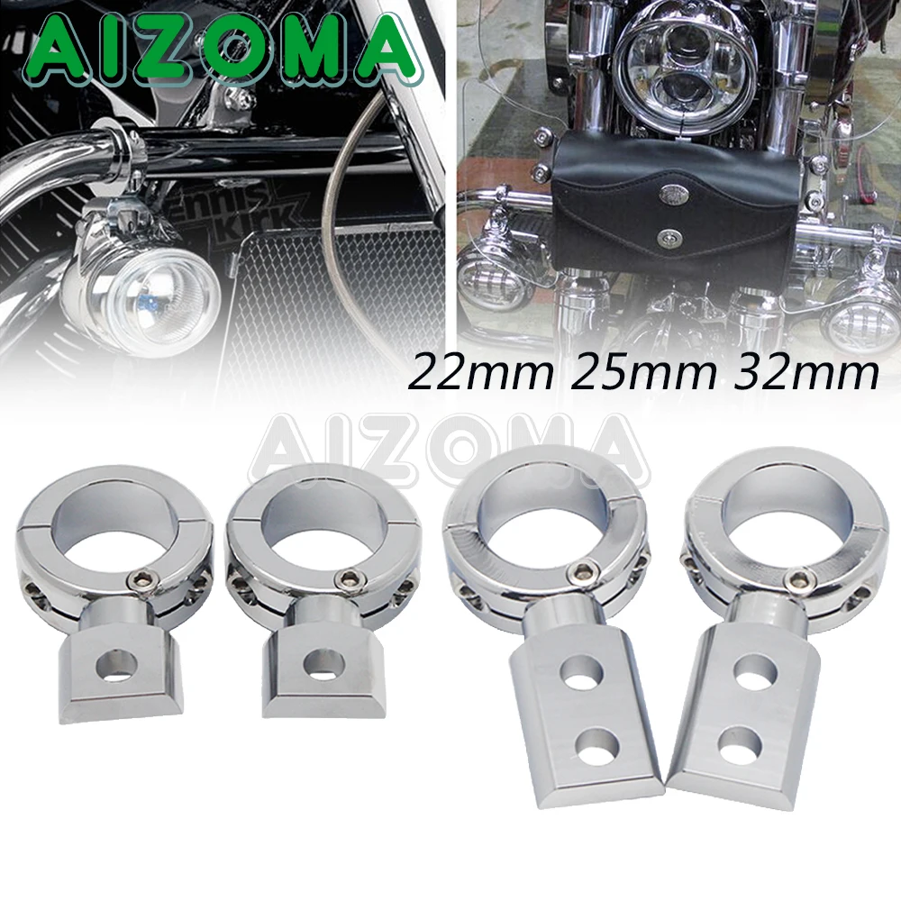 Motor Aluminium Auxiliary Mounting Bar Light Bracket 360° Rotate Universal For 1-1/4