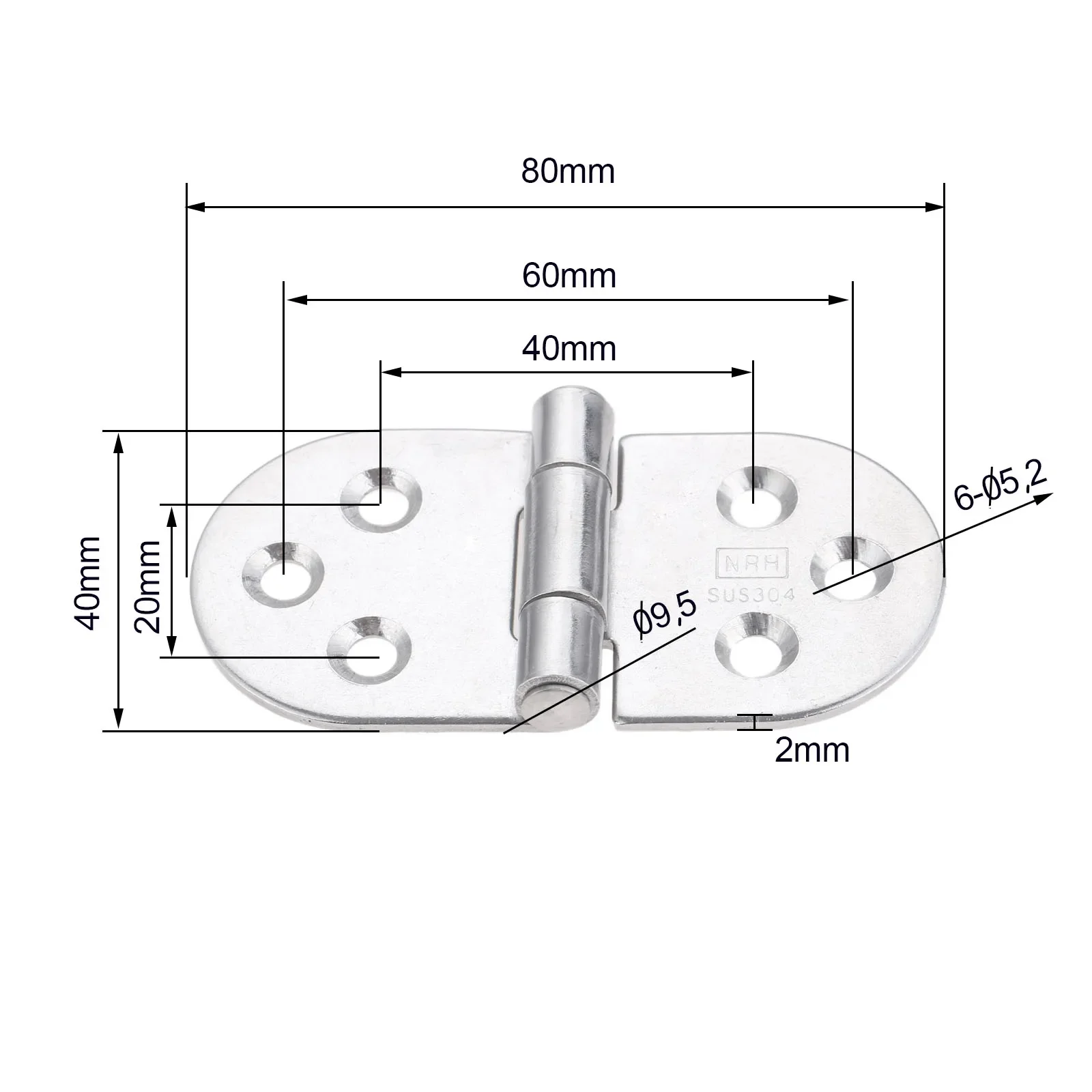 1Pc Stainless Steel Toolbox Locker Cabinet Hinge Heavy Shed Gate Door Deck Hatch Hinge for Marine Boat Window Furniture Hardware