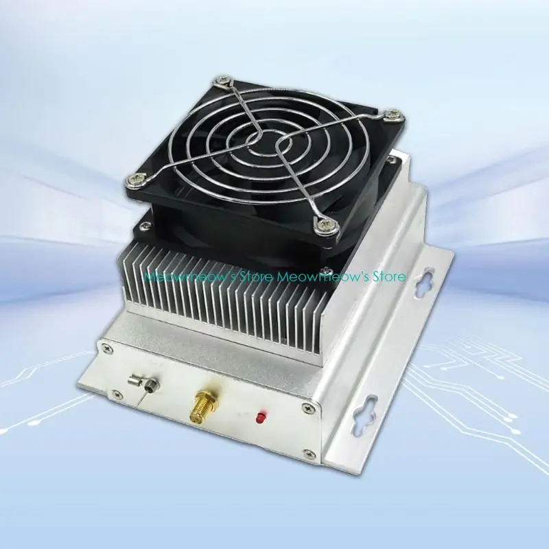 Amplificador RF W91A ISC43224, rango frecuencia banda ancha 1-200MHz, 25W, potente para sistemas comunicación