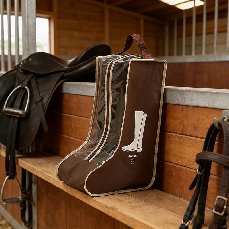 Bolsa de Transporte para Botas Ecuestres de Tela No Tejida de PVC, Diseño Ergonómico Duradero, Asas Resistentes, Accesorios para Montar a Caballo