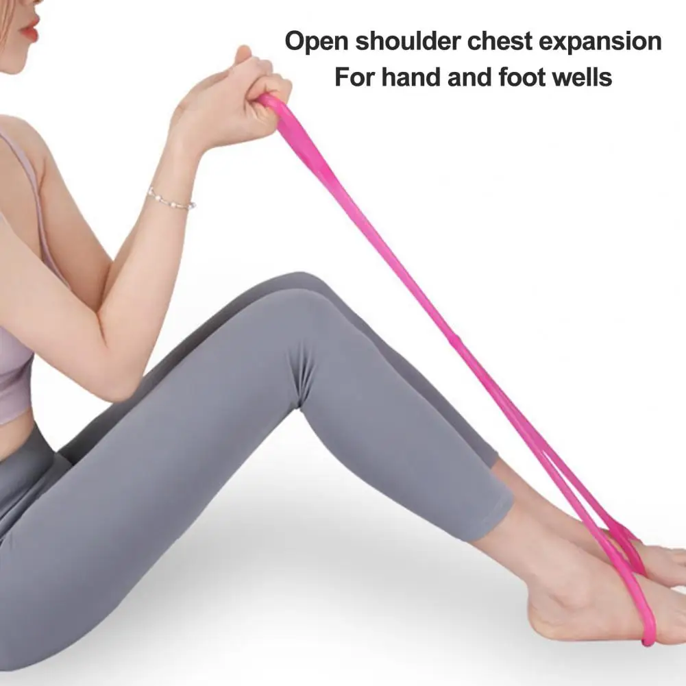 Non-slip Handle Tension Band Wear-resistant Yoga Strap Elastic Tpe 8-figure Resistance Band for Yoga Pilates for Arm for Women