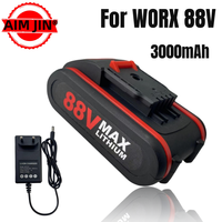 88V Rechargeable Lithium Ion Battery Worx Battery,Replace 88VF Impact Drill Electric Drill Scissor Chainsaw Power Tool