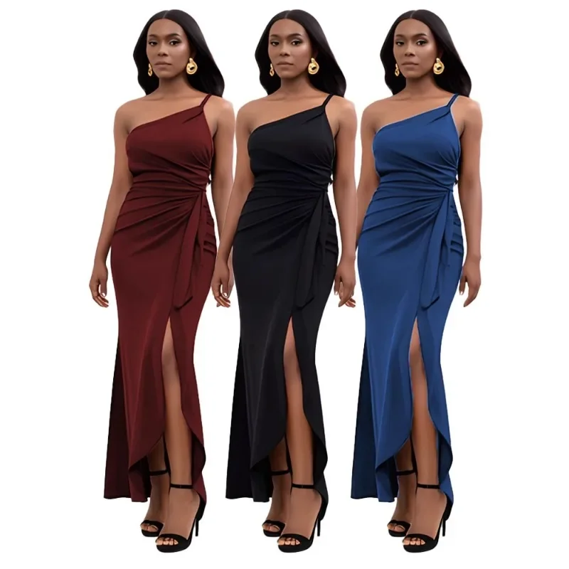 Backless slim fit sexy dress 2026 new women's slim fit summer dress mermaid elegant nightclub party dress vest