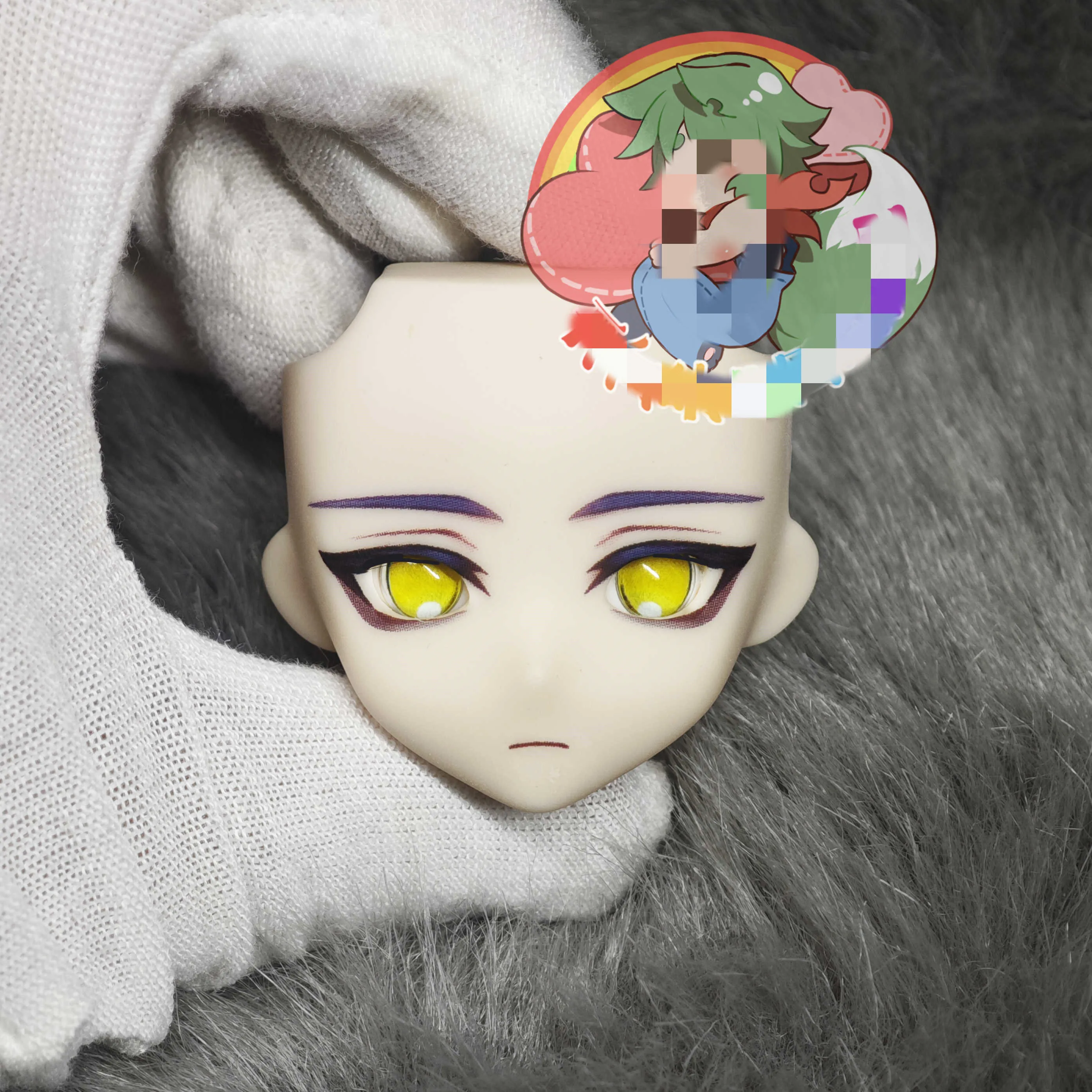 Genshin Impact Kyryll Chudomirovich Flins OB11 ob22 ob24 페이스 플레이트 오픈 아이 안구 페이스 플레이트 BJD 인형 액세서리 Anime To