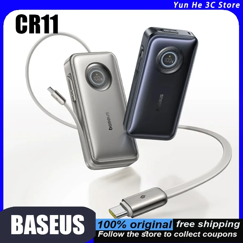 

Baseus CR11 Power Bank 20,000mAh High Capacity 100W Fast Charging 3C Certified Approved for Air Travel for iPhone and iPad