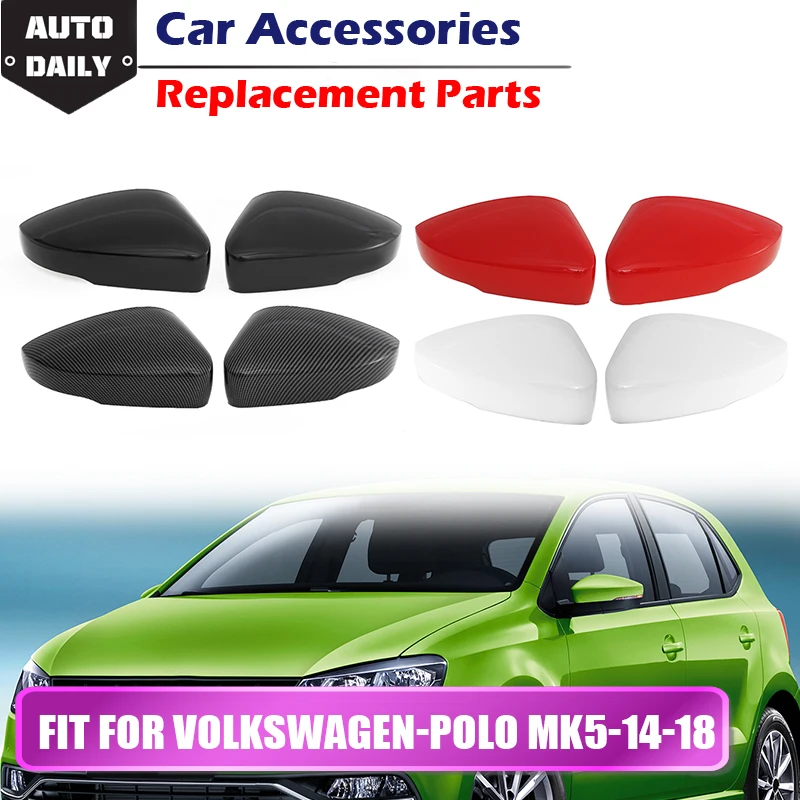 

Подходит для Volkswagen VW Polo MK5, 6R, 6C, боковая флейта, сменная оболочка, отделка, черные, красные боковые зеркальные крышки, аксессуары