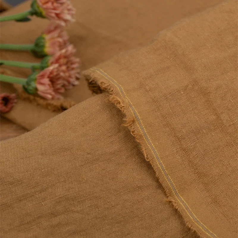 1 Meter HD2020 100%Hemp Fabric 145 cm 290 Grams Stone Sand Washed Hemp Fabric For Pants Clothes Sample Testing