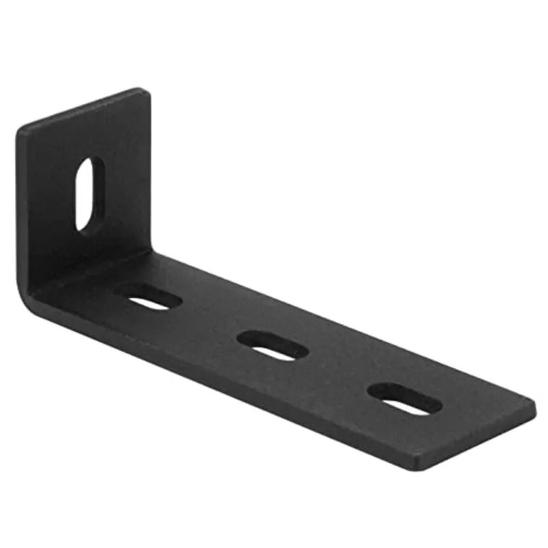 4pcs Heavy Duty Carbon Steel Corner Brace, 8 Gauge Slotted Right Angle Bracket with Pre-drilled Holes for Shelf Furniture