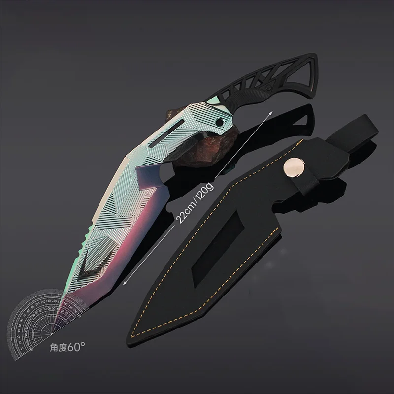 

Arena Breakout Melee Knife Toy Sword Hanxing Blade Steel Nepal Game Tactical Command Knife Collections Gifts Desktop Ornament