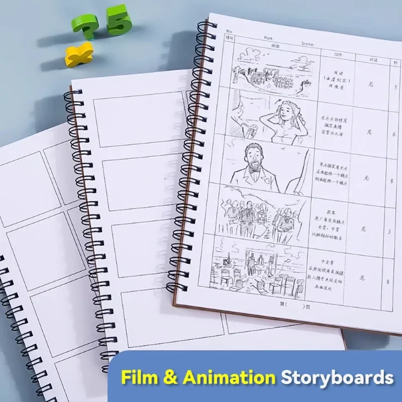 50 Page/Book Creative Anime Split Screen Notebook Movie Comic Storyboard Sheet Draft Paper Book DIY Drawing Sketchook Supplies