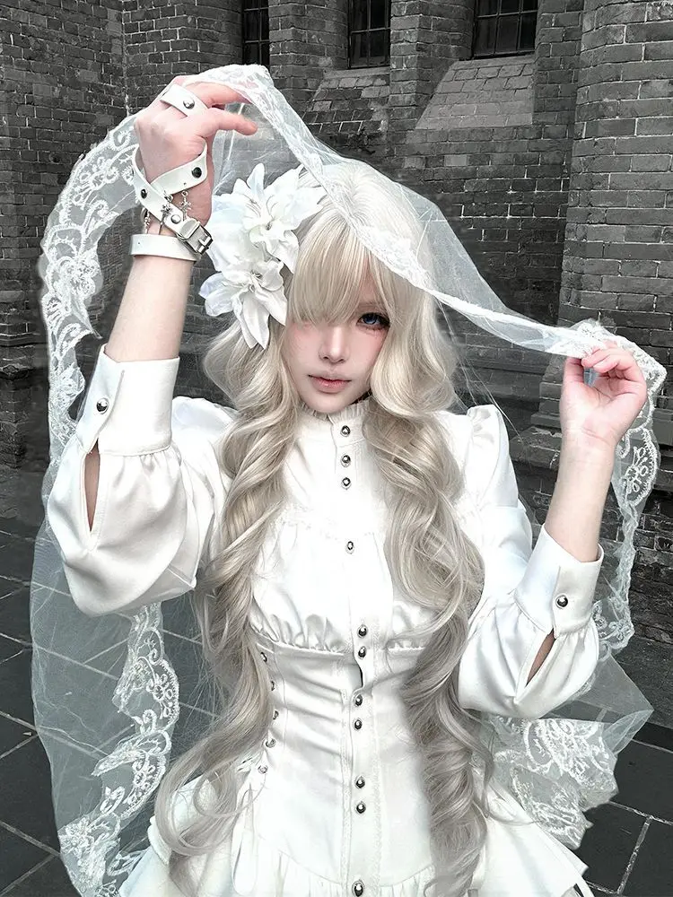 Japanisches Vintage Langarm-Kleid im Gothic-Stil, tailliertes Bodycon-Kleid im Y2k-Retro-Look, einfarbig mit Spitzen-Patchwork für Herbst und Winter