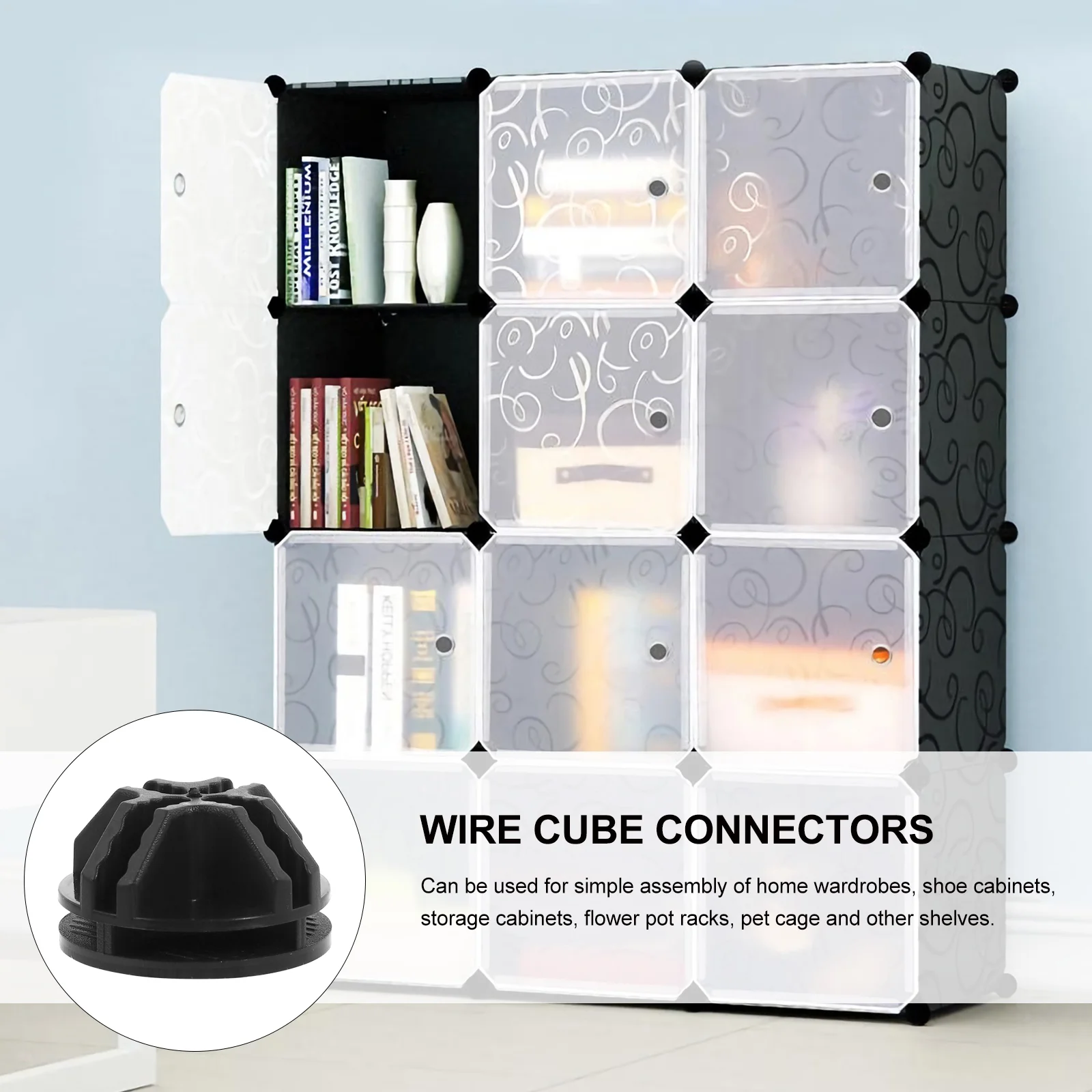 Combination Cabinet Buckle Wire Cube Buttons Closet Making Tools Storage Shelving Connectors Grid Organizer