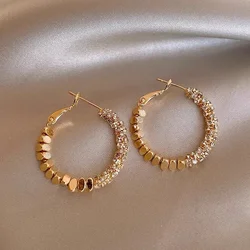 Exaggerated Unique Niche Light Luxury Design Hoop Earrings for Women Fashion Jewelry Accessories Wholesale Party Gifts