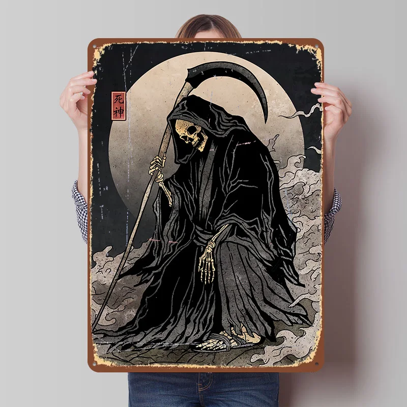 Dead Tired Skeleton Tinplate Poster Customized Wall Art Vintage Metal Signs Retro Tin Plaque for Gaming Room Decoration Cozy