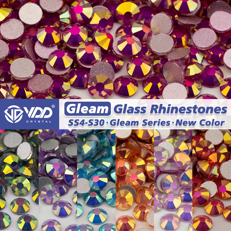 VDD SS4-SS30 nuevos diamantes de imitación de cristal de alta calidad de Color brillante, piedras de Strass planas de cristal para manualidades DIY, decoraciones artísticas para uñas