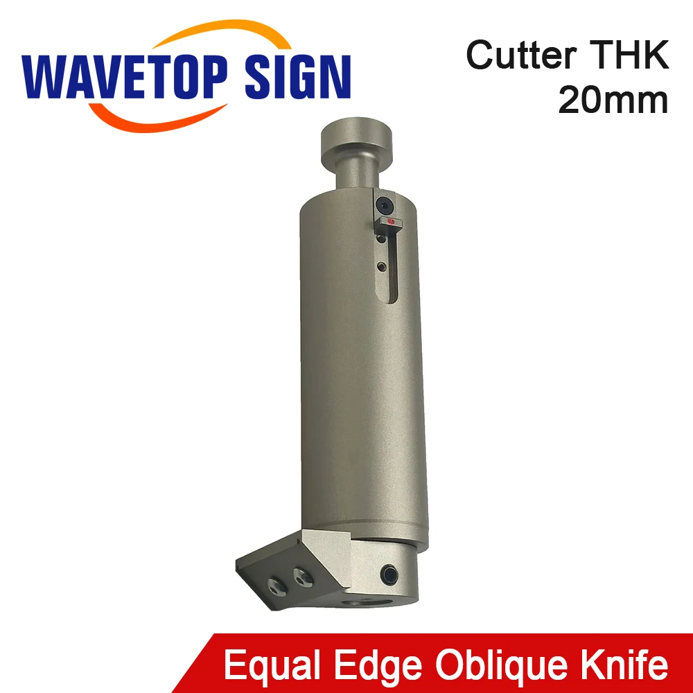 WaveTopSign CNC cortador de cuchillos oblicuo de borde igual, cabezal de cuchillo vibratorio de 20mm de espesor, tablero de panal de PVC de vidrio suave, tablero KT