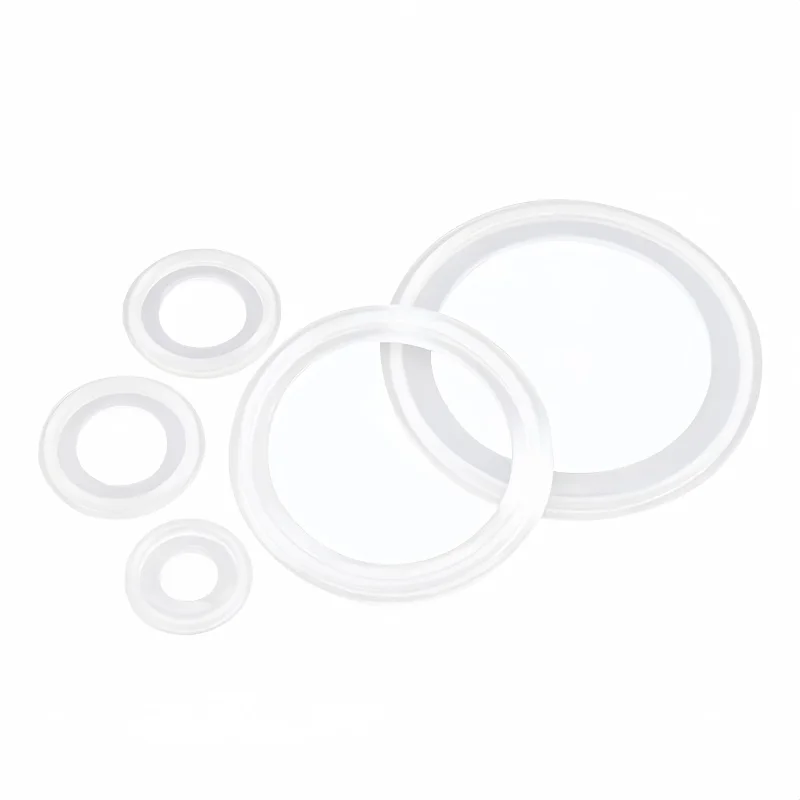 5pcs ∅12.7mm-∅254mm Tri Clamp Ferrule Silicone Sealing Strip Gasket Ring Washer for Home Brewing Distillation Sanitary Grade