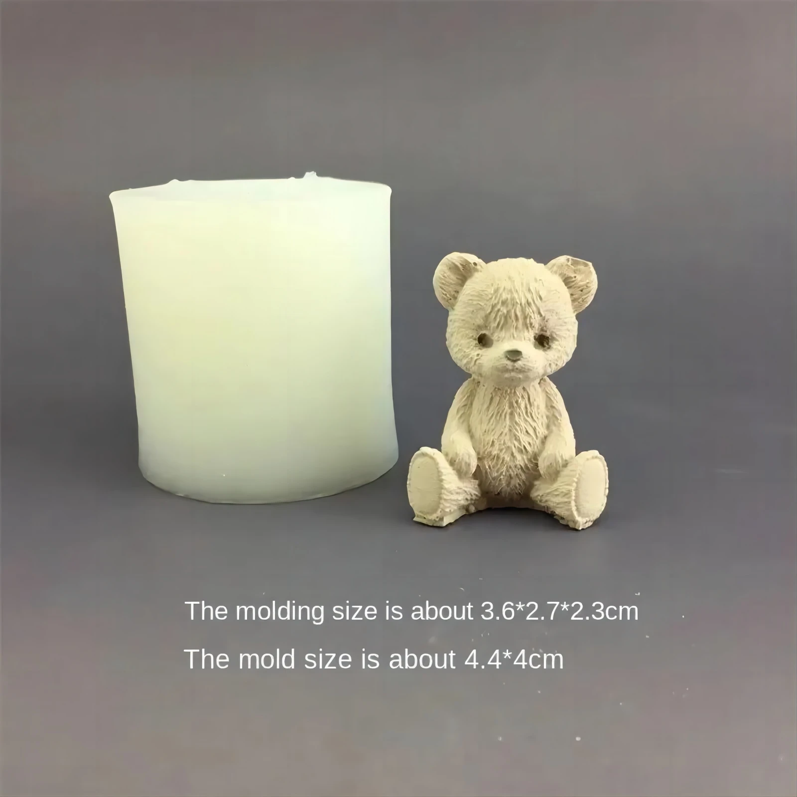 1PC Korean Version of Teddy Bear Honey Jar Silicone Mold Chocolate Baked Cake Aromatherapy Candle Gypsum Dropping Glue images - 6