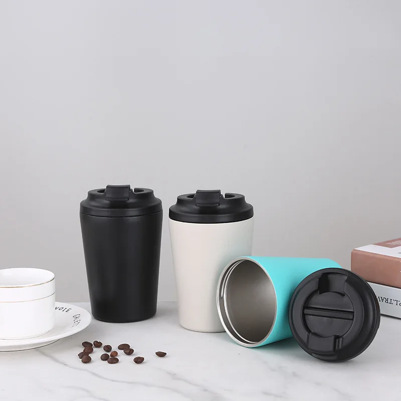 Insulated cup stainless steel coffee cup, vacuum bottle, insulated water hot and cold juice ice drink leak proof cup Customizabl