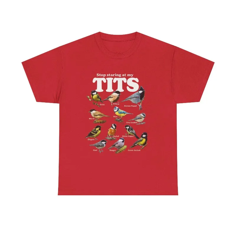 Great Tits And Correct Opinions T-Shirt Funny Bird Lover Tee Sarcastic Humor Graphic Unisex Shirt
