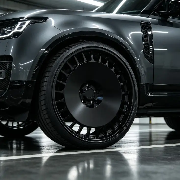 Gloss Black Full Cover Monoblock Forged Wheels 21-24 Inch 5x120 Deep Concave Stance Tuning Alloy Rims for Luxury SUV Sedan