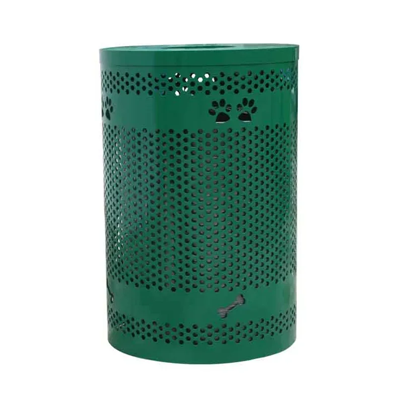 

-outdoor dog dejection metal garbage container trash can outside garden street recycle waste bin patio commercial steel dustbin