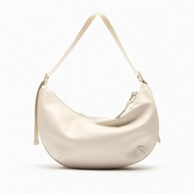 

Fashion Soft PU Women Shoulder Bag Casual Hobos Purses and Handbaags Half Moon Crossbody Bags for Women 2023 Beige Cloud Tote