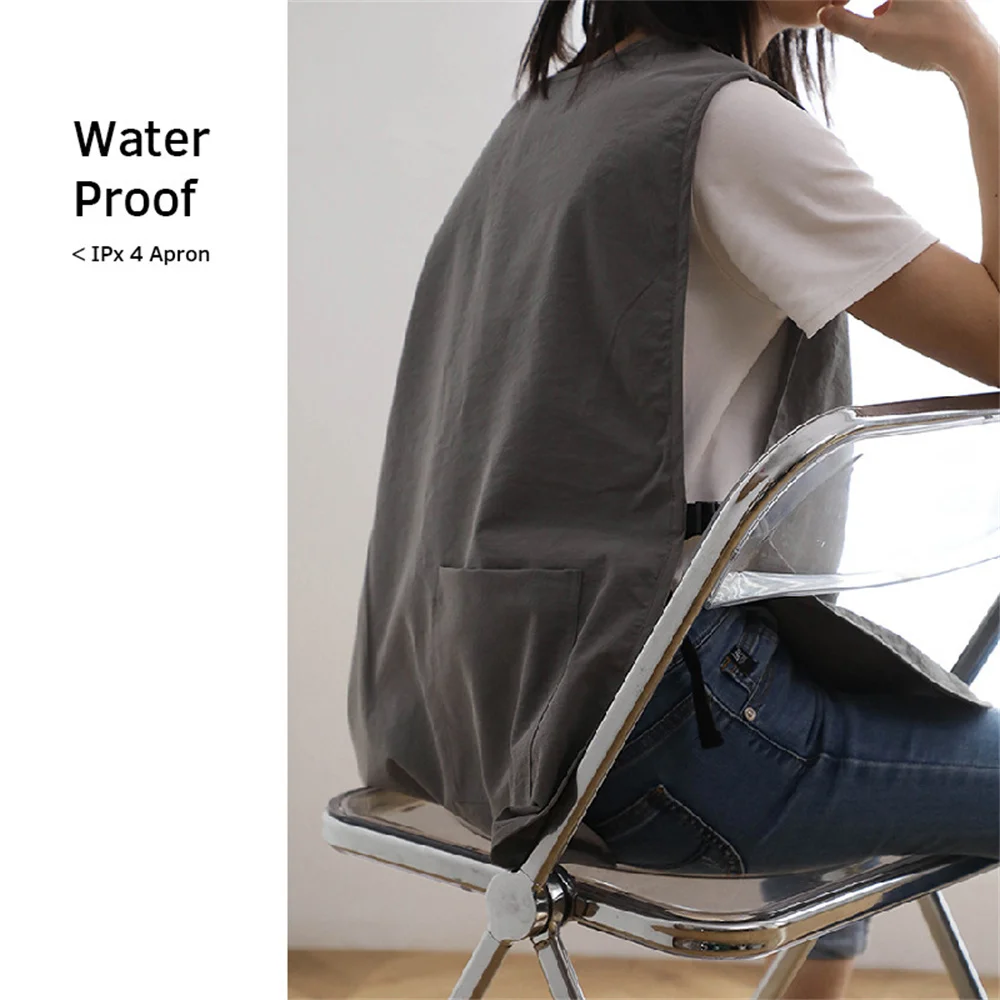 

Жилет для ресторана в японском и корейском стиле, фартук для официанта, оптовая продажа, водонепроницаемая и маслостойкая рабочая одежда, нагрудник, кухонный сарафан