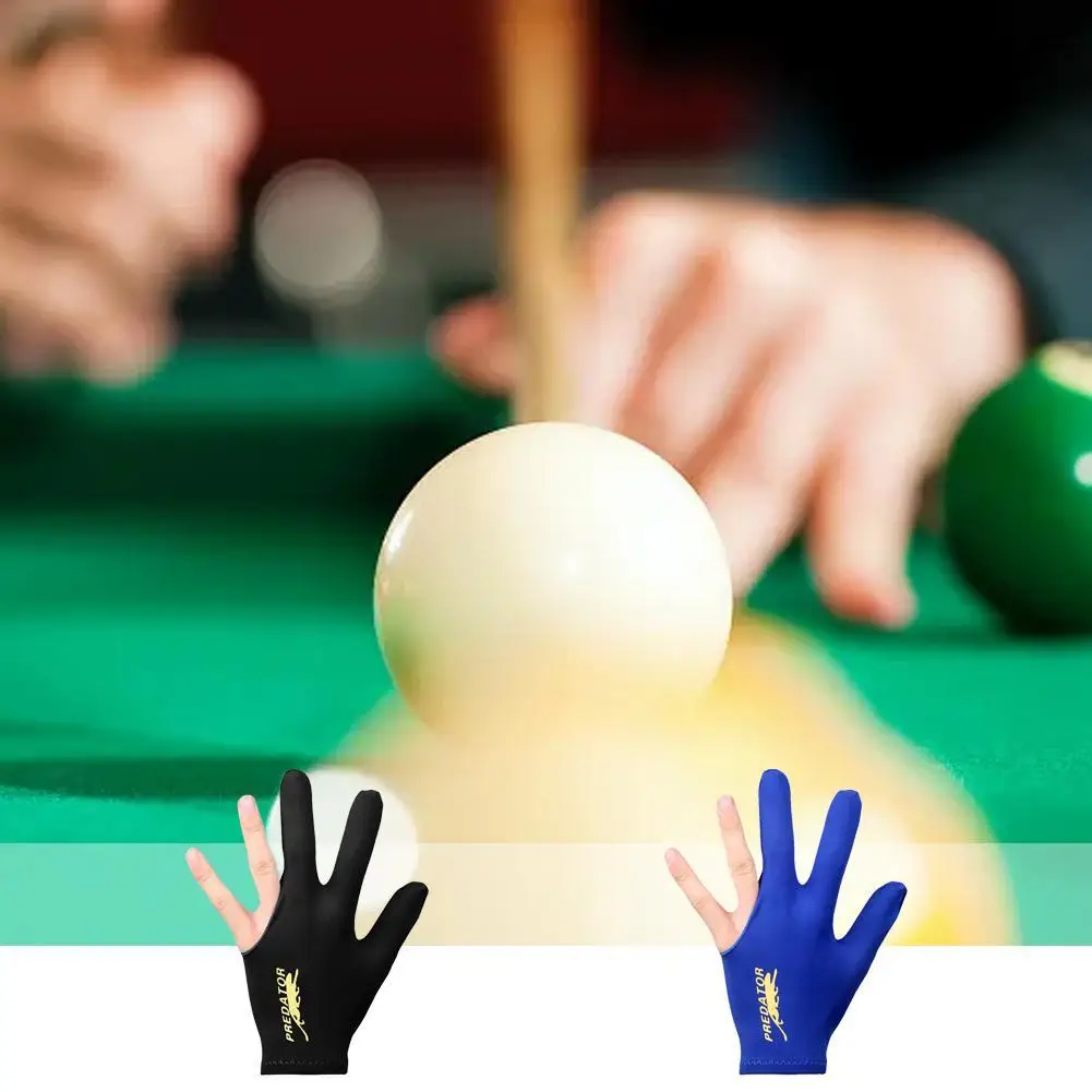 

1pcs Billiard Gloves Three Finger Gloves Anti-Slip Open Finger Gloves Adjustable 3 Finger Snooker Glove for Men Women Left Hand