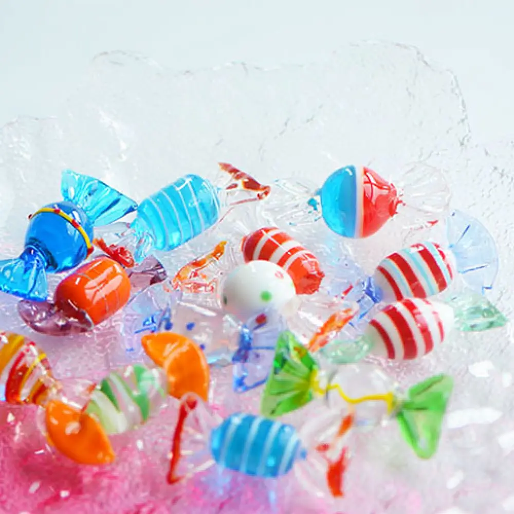 Artistic Glass Candy Figurine Handmade Tabletop Ornament Modern Home Decoration Creative Gift For Friends And Partners