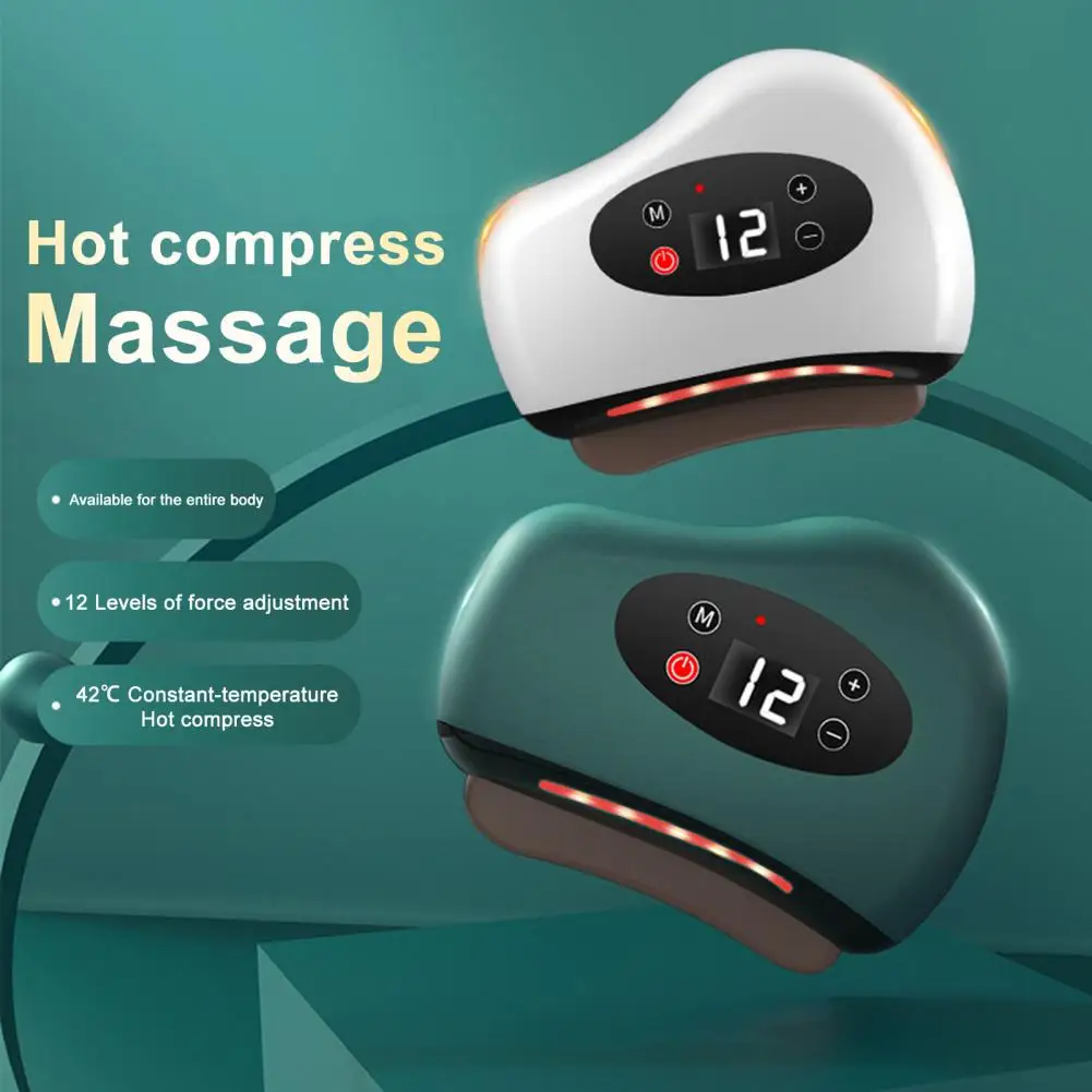 جهاز تسخين غوا شا جهاز غوا شا الكهربائي الساخن مع العلاج بالضوء الأحمر مستويات اهتزاز قابلة للتعديل لتدليك الوجه والجسم #3