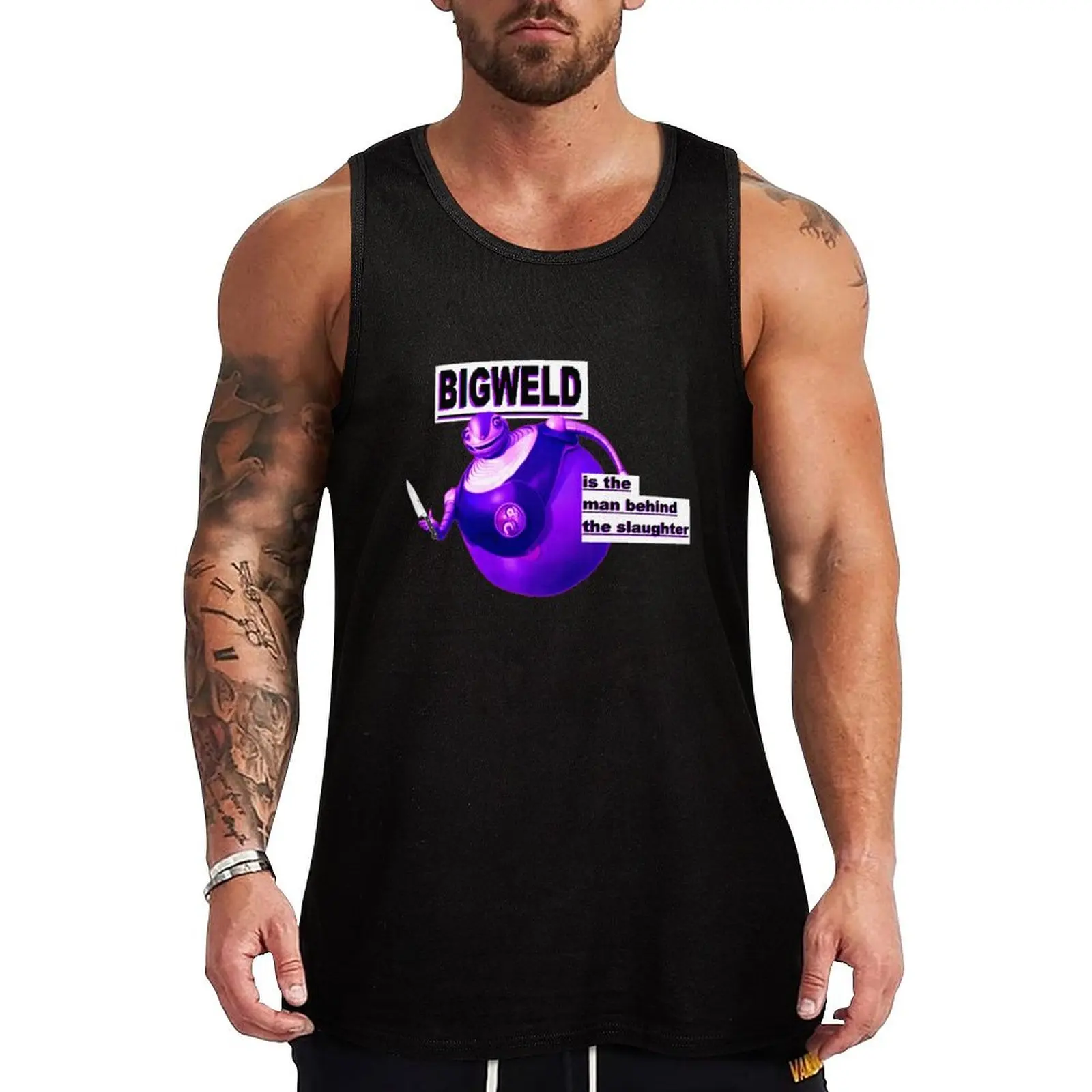 

The man behind the slaughter Tank Top Man summer clothes basketball clothing sports t-shirts for men