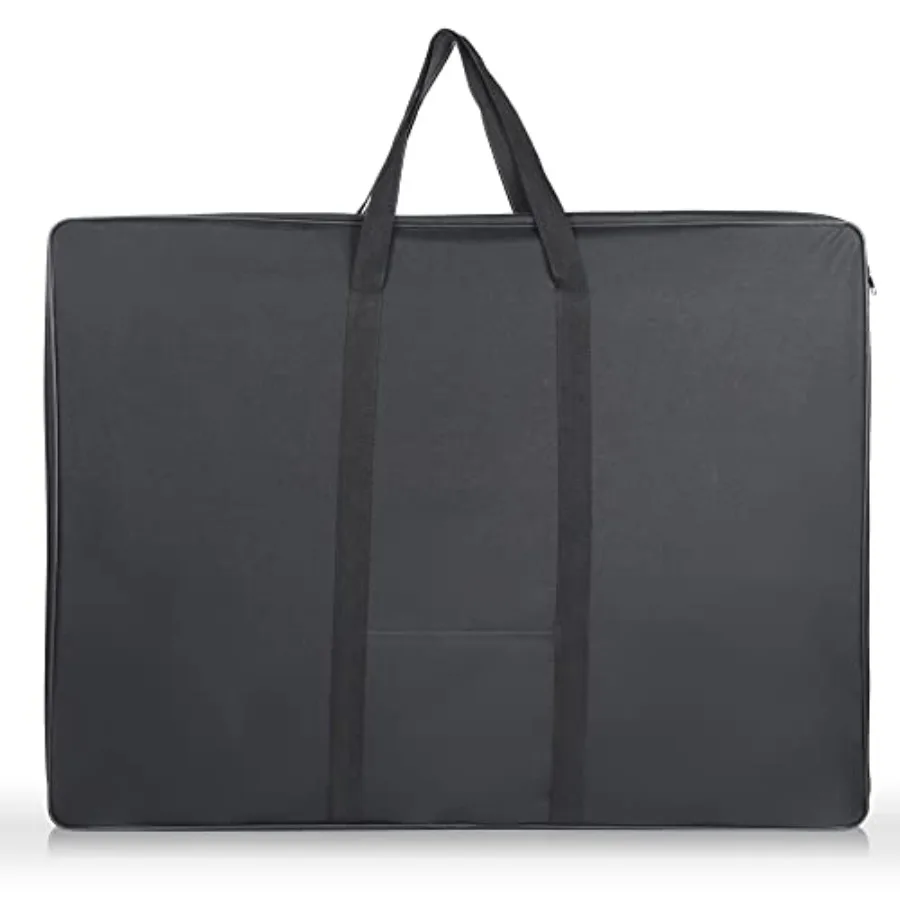 

Art Portfolio Case Wire Framed Nylon Tote Bag 37x28 Inches Black for Artworks Posters Drawings Prints Storage Carry
