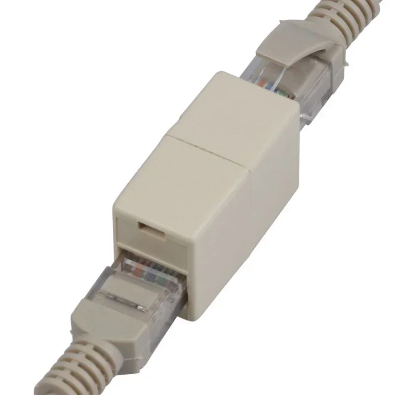 10 peças conector cabo de rede 32*21*16mm 8 pinos cat 5e cat ln cabo acoplador ethernet marceneiro lan branco fino quente