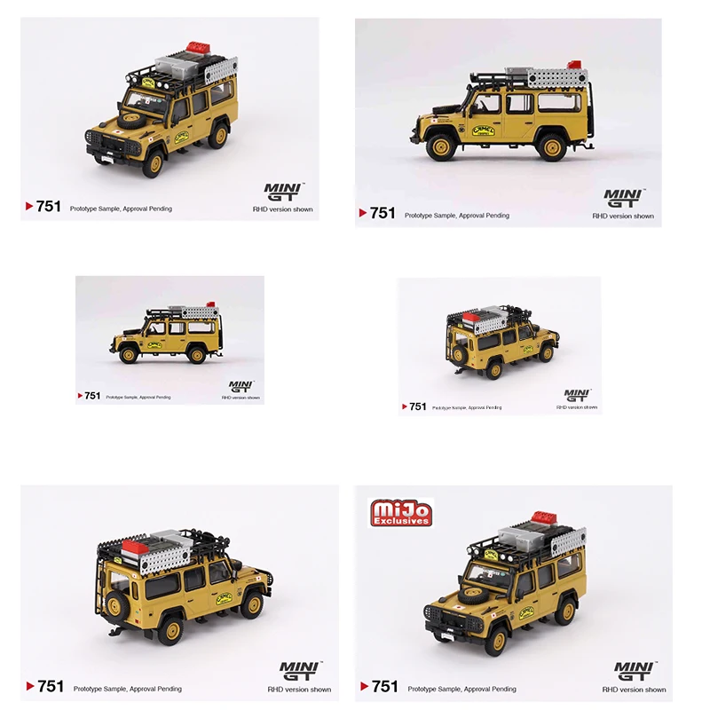 

MINI 751 Land Rover Defender 110 Model GT 1:64 Camel Cup Alloy Children's Car Toy Model Collection Gift for Family and Friends