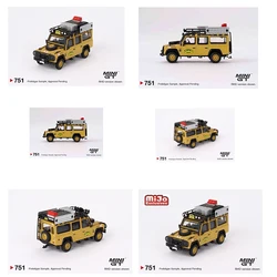 MINI 751 Land Rover Defender 110 Model GT 1:64 Camel Cup Alloy Children's Car Toy Model Collection Gift for Family and Friends