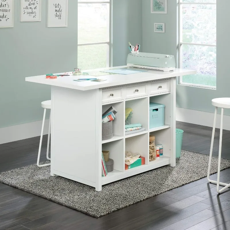 Craft Pro Series Durable Craft Work Table with Storage/Pantry cabinets