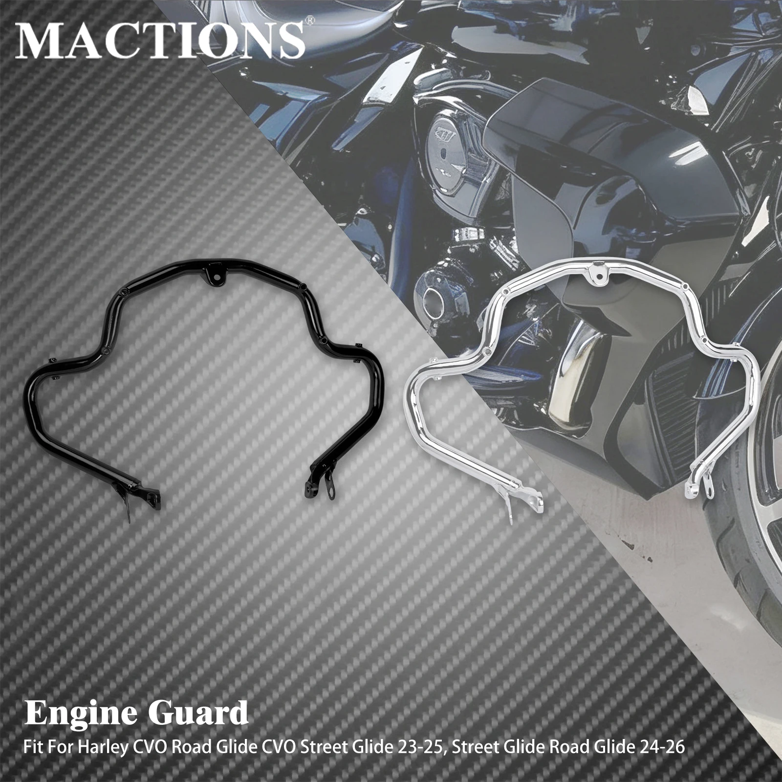 

Motorcycle Engine Guard Highway Crash Bar Fairing Lowers Protection For Harley Touring Road Street Glide 2024-Up FLHXSE FLTRXSE